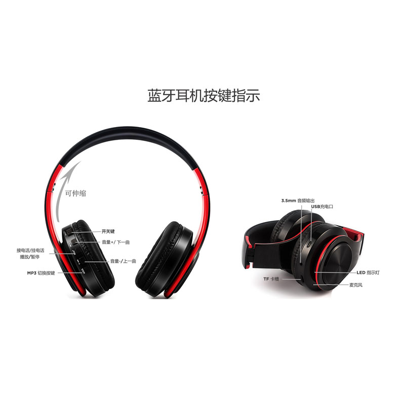 Bluetooth headphone with SD card HF-658